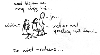 ... De niet rokers worden paria's...