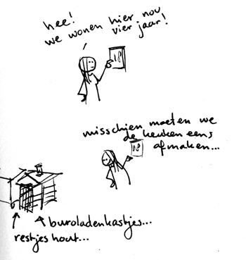 Maar misschien eerst het badkamerdakje!
