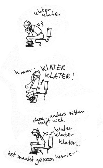 .. het ligt aan de bouw. Van de wc. Dus