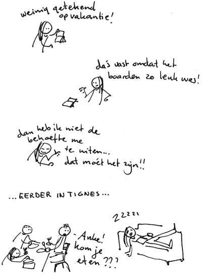te moe en te gezellig om te tekenen..
