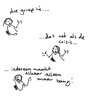 Afkloppen. Nog geen last van, allebei niet!