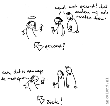 In twee plaatjes ziek!