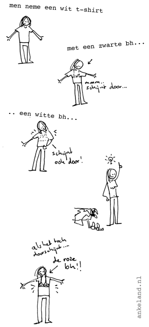 Roze is altijd goed.