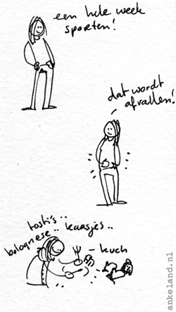 na het sporten dus maar weer sporten!