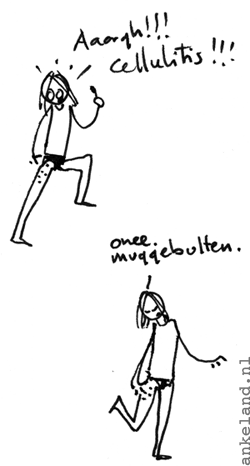 ah, fijn, jeukende cellulitis.