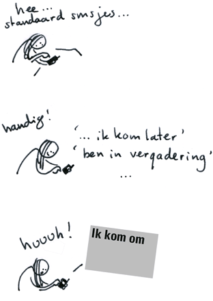 Oe! Omkomen en dan ook nog kunnen sms'en!